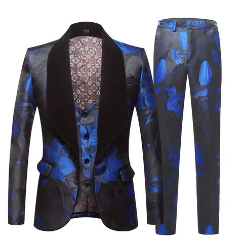 The Sapphire Rose Jacquard Slim Fit Two-Piece Suit - Multiple Colors WD Styles 36R / XS 