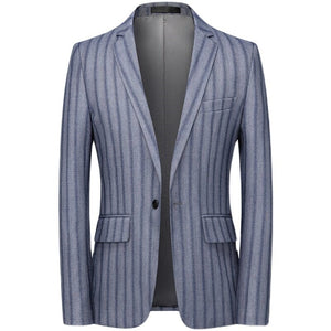 The Denis Striped Slim Fit Blazer Suit Jacket WD Styles XS 