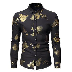 The Gold Rose Long Sleeve Shirt - Multiple Colors WD Styles Black S 