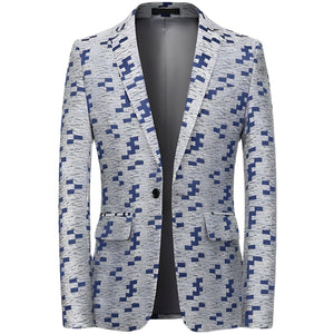 The Brixton Jacquard Slim Fit Blazer Suit Jacket WD Styles XS 