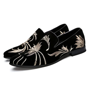 The Palms Embroidered Suede Penny Loafers WD Styles US 6 / EU 39 