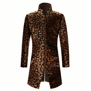 The Antoninus Sequin Long-Tail Suit Jacket - Multiple Colors WD Styles Dark Gold 3XS 