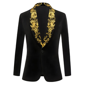 The Hadrianus Embroidered Slim Fit Tuxedo Blazer Suit Jacket WD Styles XS 
