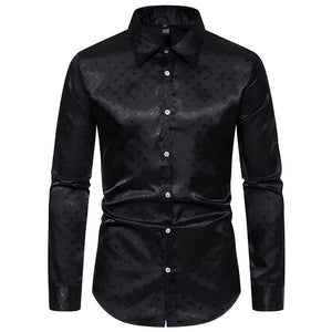 The Valerius Long Sleeve Silk Shirt - Multiple Colors WD Styles Black S 