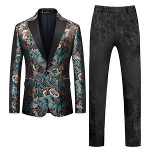 The Alaric Slim Fit Two-Piece Suit WD Styles Patterned XS 