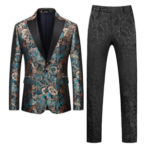 The Alaric Slim Fit Two-Piece Suit WD Styles Patterned XS 