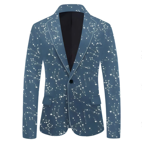 The Silver Star Velvet Slim Fit Blazer Suit Jacket - Multiple Colors WD Styles Lake Blue XS 