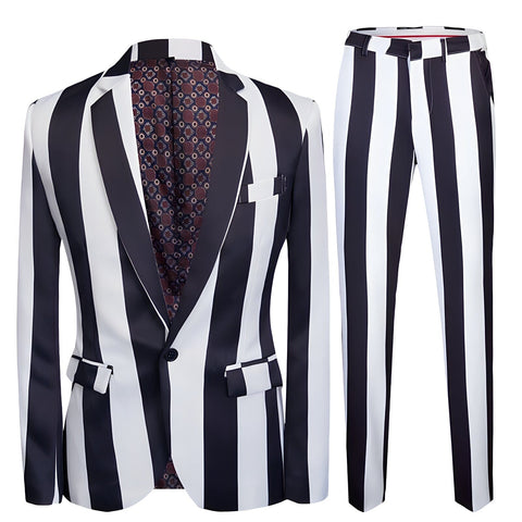 The Carlton Striped Slim Fit Two-Piece Suit WD Styles XS 