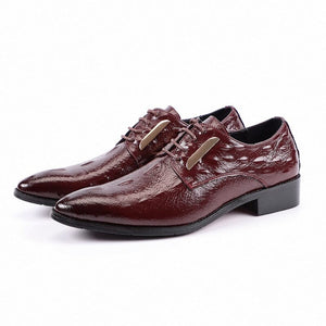 The Bryce Faux Croc Leather Dress Shoes - Multiple Colors WD Styles 