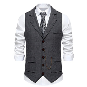 The Jerome Casual Chain Vest - Multiple Colors WD Styles Dark Gray S 