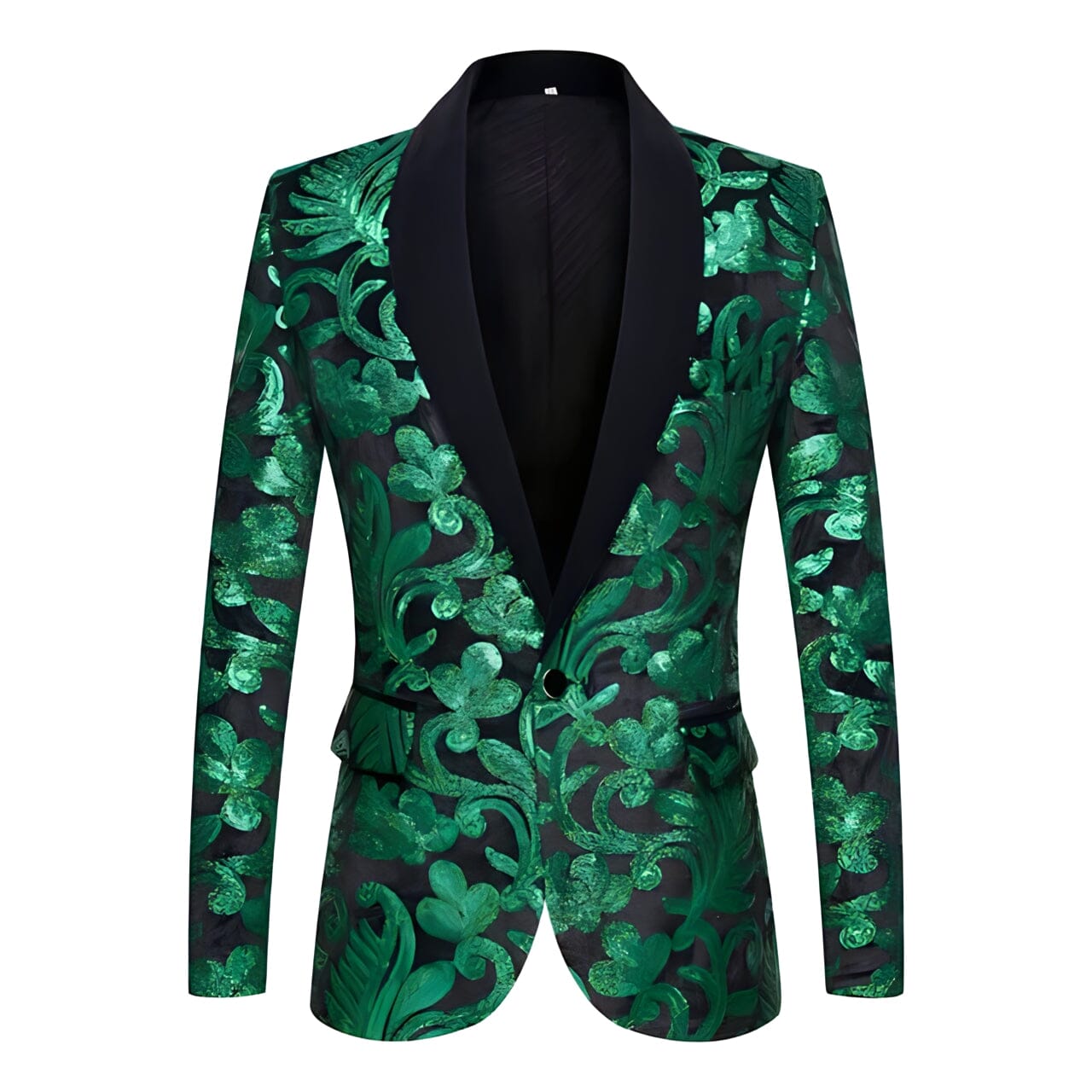 The Latimer Sequin Slim Fit Blazer Suit Jacket - Emerald Green Shop5798684 Store 2XL / 46R 