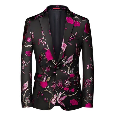 The Gardenia Slim Fit Blazer Suit Jacket - Multiple Colors William // David Red 2XL 