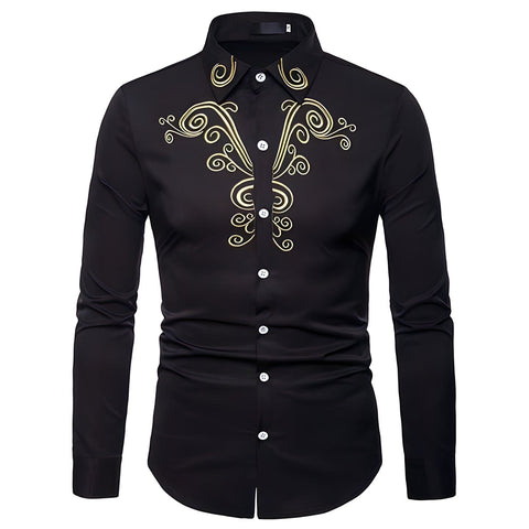 The Imperial Embroidered Long Sleeve Shirt - Multiple Colors Shop5798684 Store Black S 
