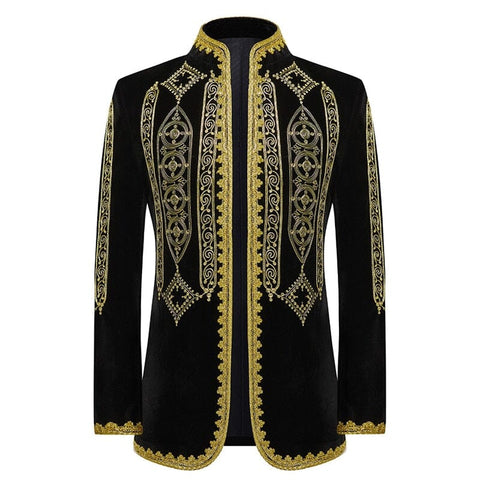 The Florence Velvet Mandarin Collar Jacket WD Styles 