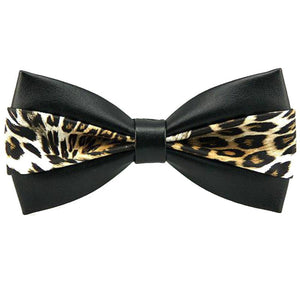 The "Leopard" Faux Leather Bow Tie William // David 