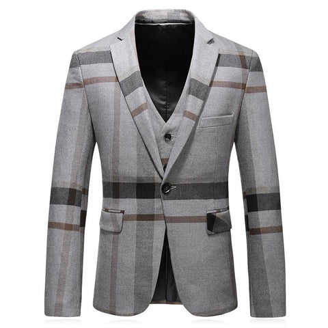 The "London" Slim Fit Blazer Suit Jacket - Stone William // David XL 44R 