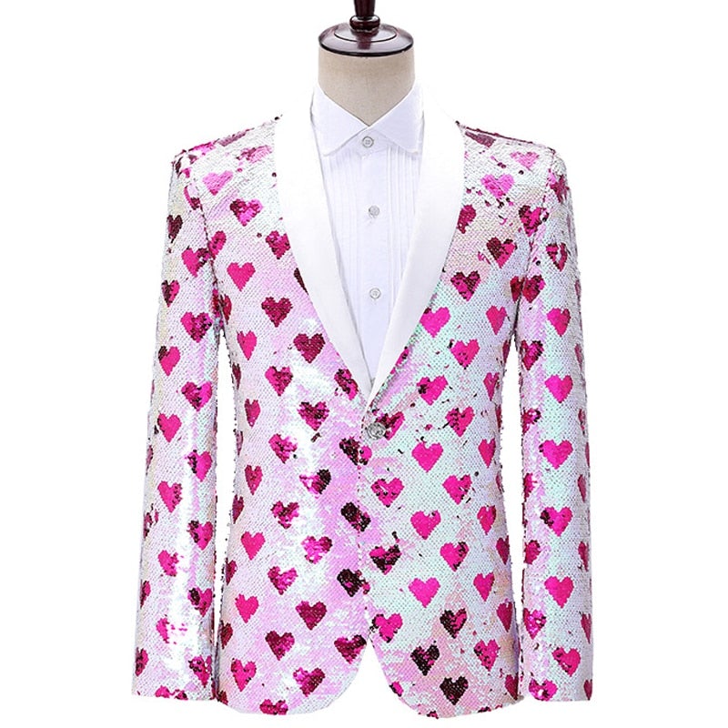 The "Casanova" Sequin Slim Fit Blazer Suit Jacket William // David 