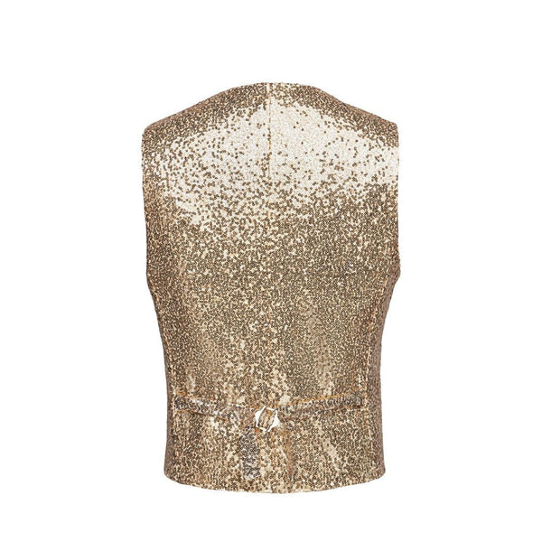 The "Crystal" Sequin Vest - Gold William // David 