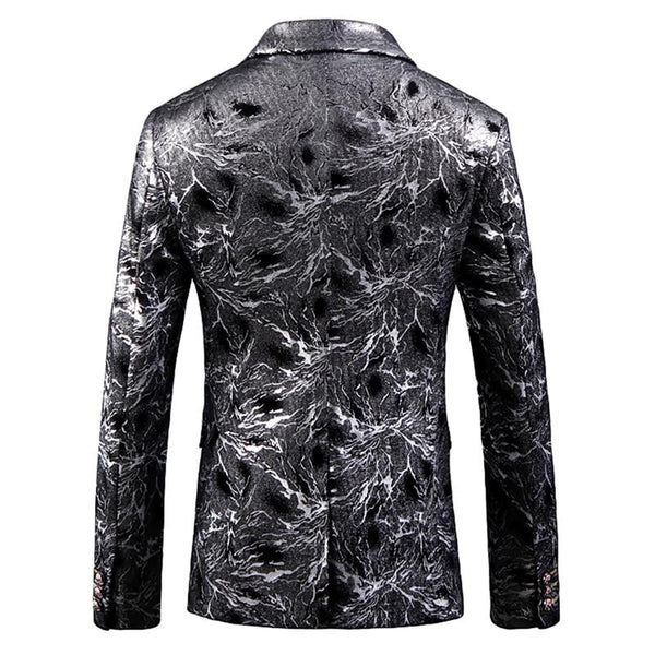 The "Davide" Platinum Slim Fit Blazer Suit Jacket YUNCLOS Official Store 